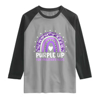 Purple Up For Military Kids Raglan Shirt Month Of Military Child Army Rainbow