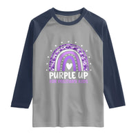 Purple Up For Military Kids Raglan Shirt Month Of Military Child Army Rainbow