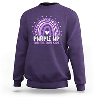 Purple Up For Military Kids Sweatshirt Month Of Military Child Army Rainbow