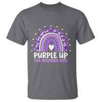 Purple Up For Military Kids T Shirt Month Of Military Child Army Rainbow
