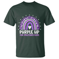 Purple Up For Military Kids T Shirt Month Of Military Child Army Rainbow