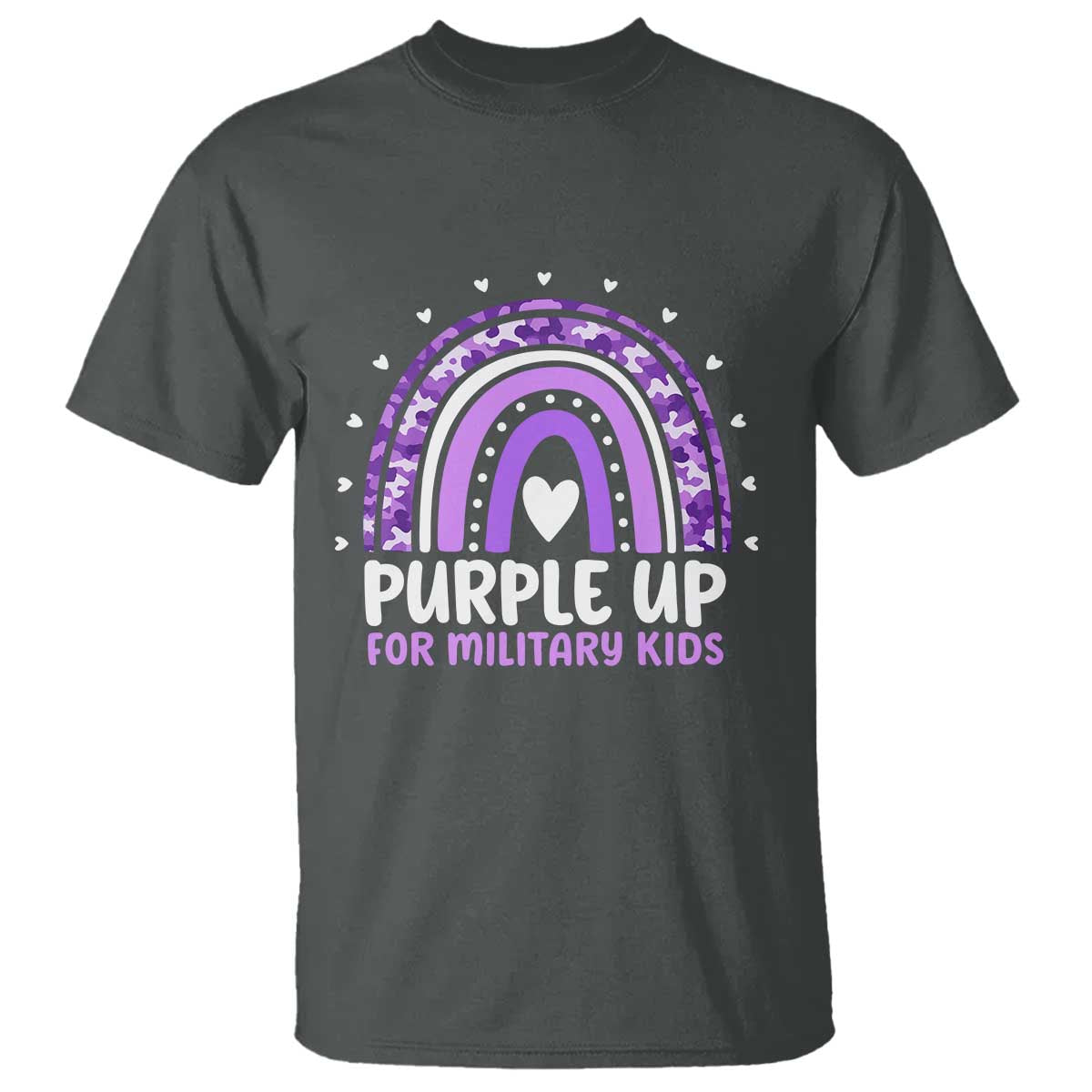 Purple Up For Military Kids T Shirt Month Of Military Child Army Rainbow