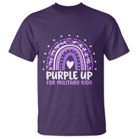 Purple Up For Military Kids T Shirt Month Of Military Child Army Rainbow