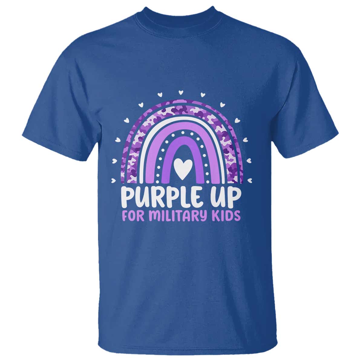 Purple Up For Military Kids T Shirt Month Of Military Child Army Rainbow