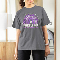 Purple Up For Military Kids T Shirt For Women Month Of Military Child Army Rainbow