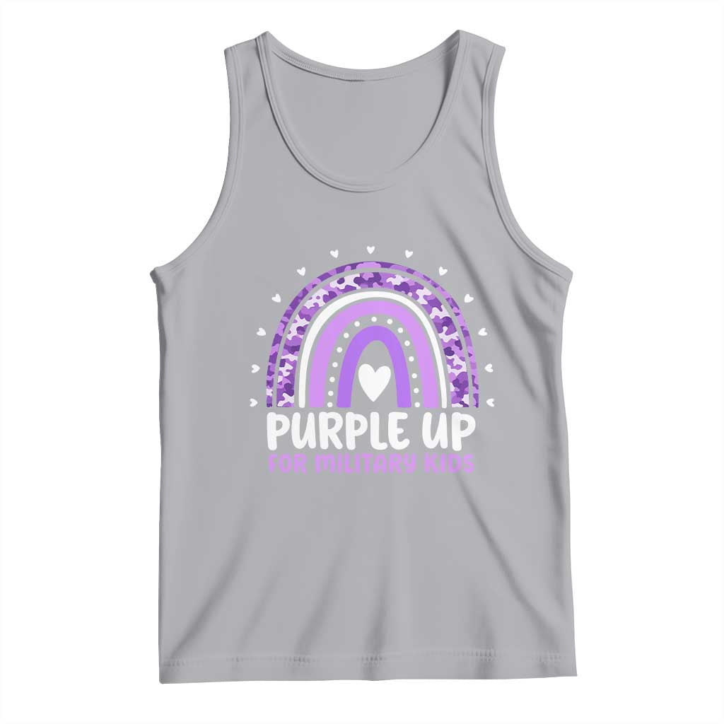 Purple Up For Military Kids Tank Top Month Of Military Child Army Rainbow