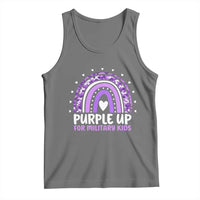 Purple Up For Military Kids Tank Top Month Of Military Child Army Rainbow