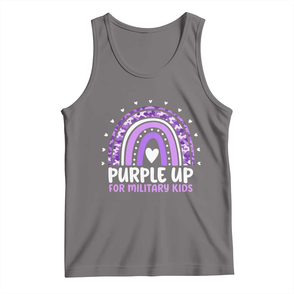 Purple Up For Military Kids Tank Top Month Of Military Child Army Rainbow