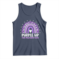 Purple Up For Military Kids Tank Top Month Of Military Child Army Rainbow
