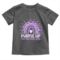 Purple Up For Military Kids Toddler T Shirt Month Of Military Child Army Rainbow
