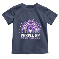 Purple Up For Military Kids Toddler T Shirt Month Of Military Child Army Rainbow