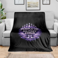 Purple Up Military Child Throw Blanket Proud Military Kid