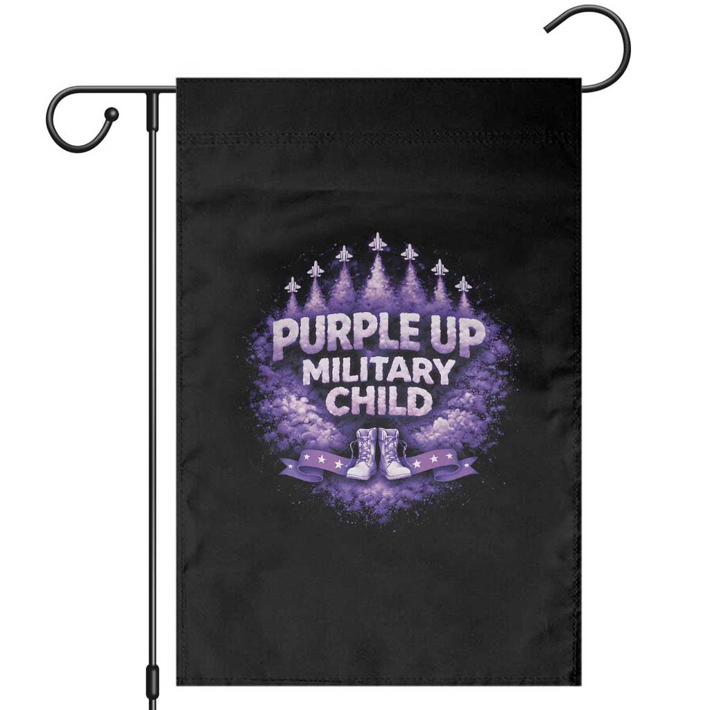 Purple Up Military Child Garden Flag Proud Military Kid