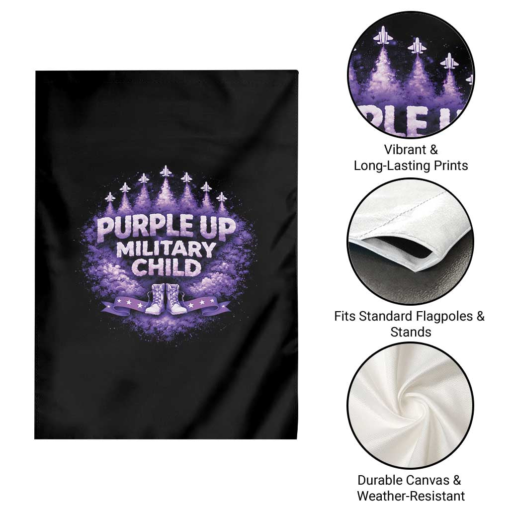 Purple Up Military Child Garden Flag Proud Military Kid