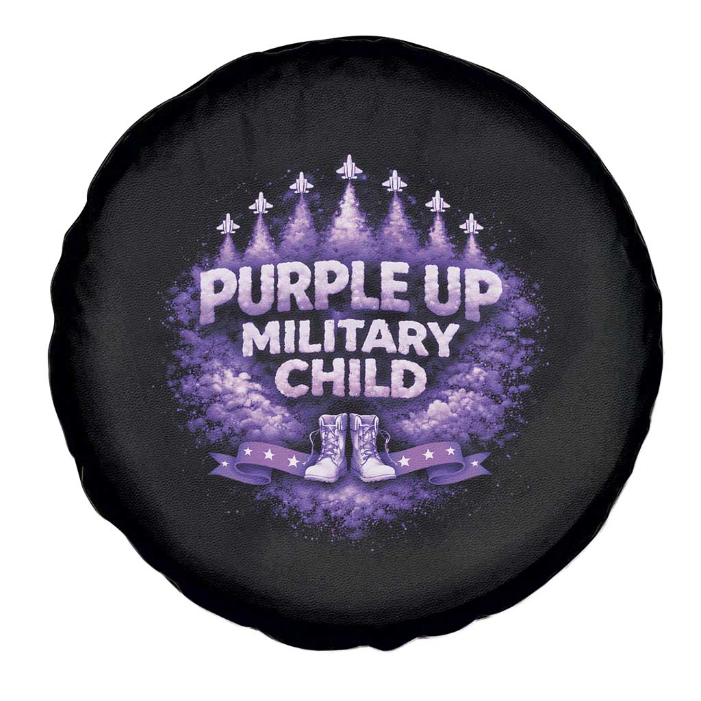 Purple Up Military Child Spare Tire Cover Proud Military Kid