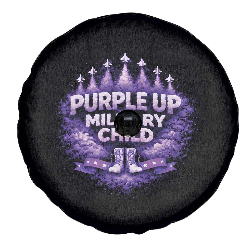 Purple Up Military Child Spare Tire Cover Proud Military Kid