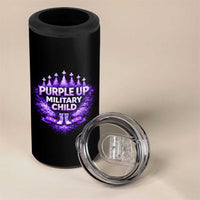 Purple Up Military Child 4 in 1 Can Cooler Tumbler Proud Military Kid