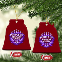 Purple Up Military Child Ceramic Ornament Proud Military Kid