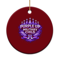 Purple Up Military Child Ceramic Ornament Proud Military Kid
