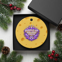 Purple Up Military Child Ceramic Ornament Proud Military Kid