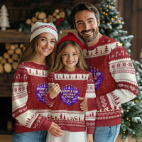 Purple Up Military Child Ugly Christmas Sweater Proud Military Kid