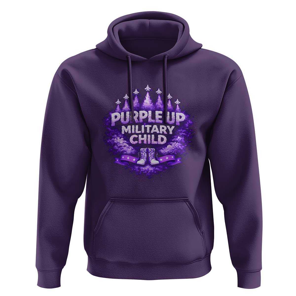 Purple Up Military Child Hoodie Proud Military Kid