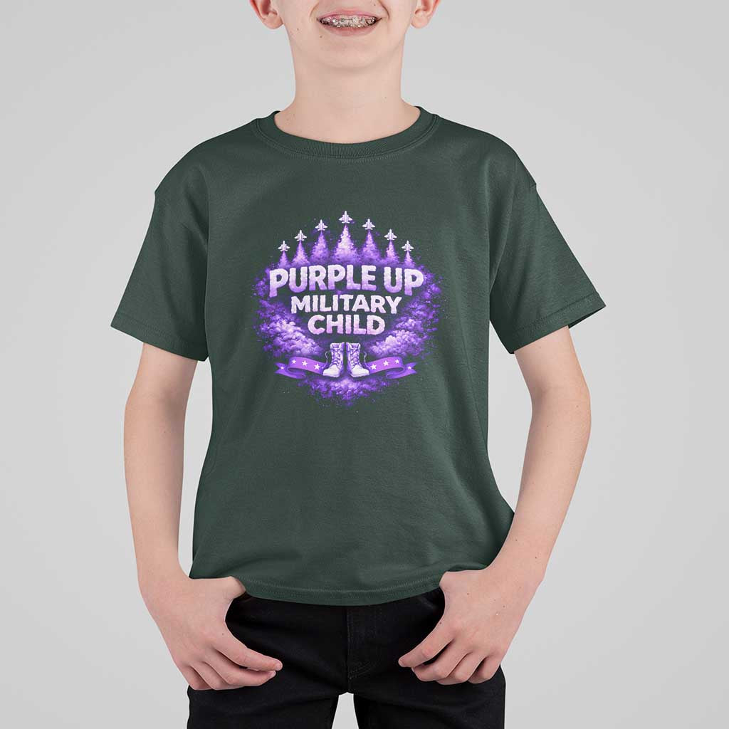 Purple Up Military Child T Shirt For Kid Proud Military Kid