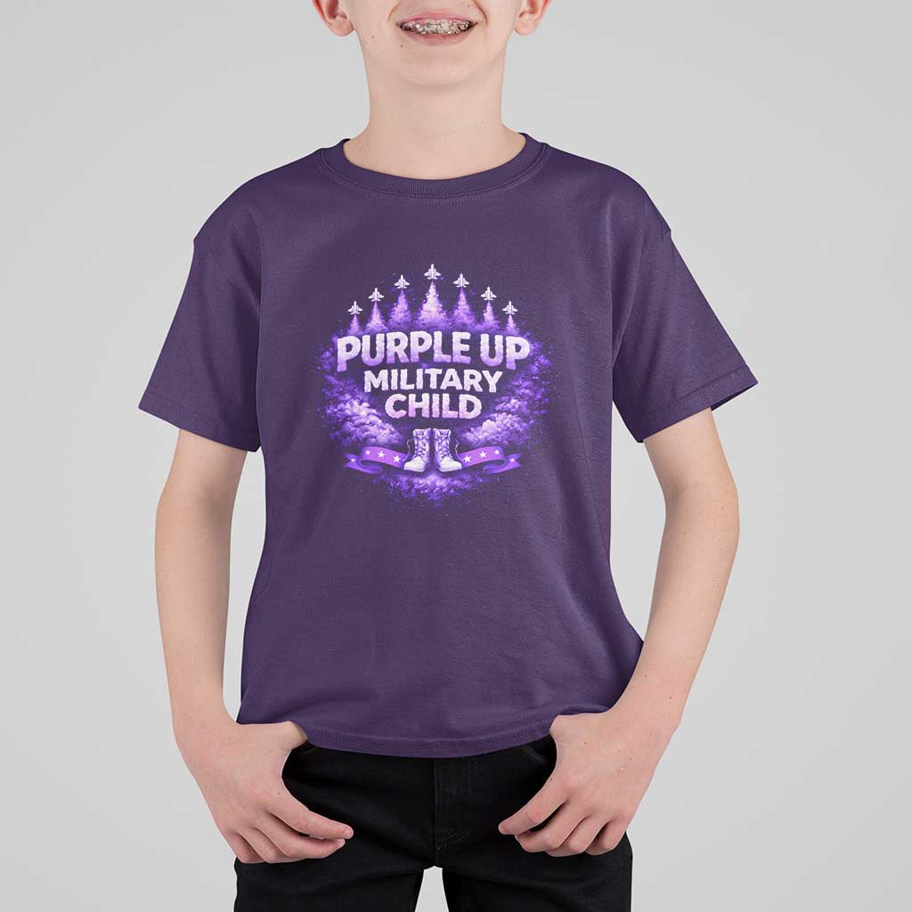 Purple Up Military Child T Shirt For Kid Proud Military Kid