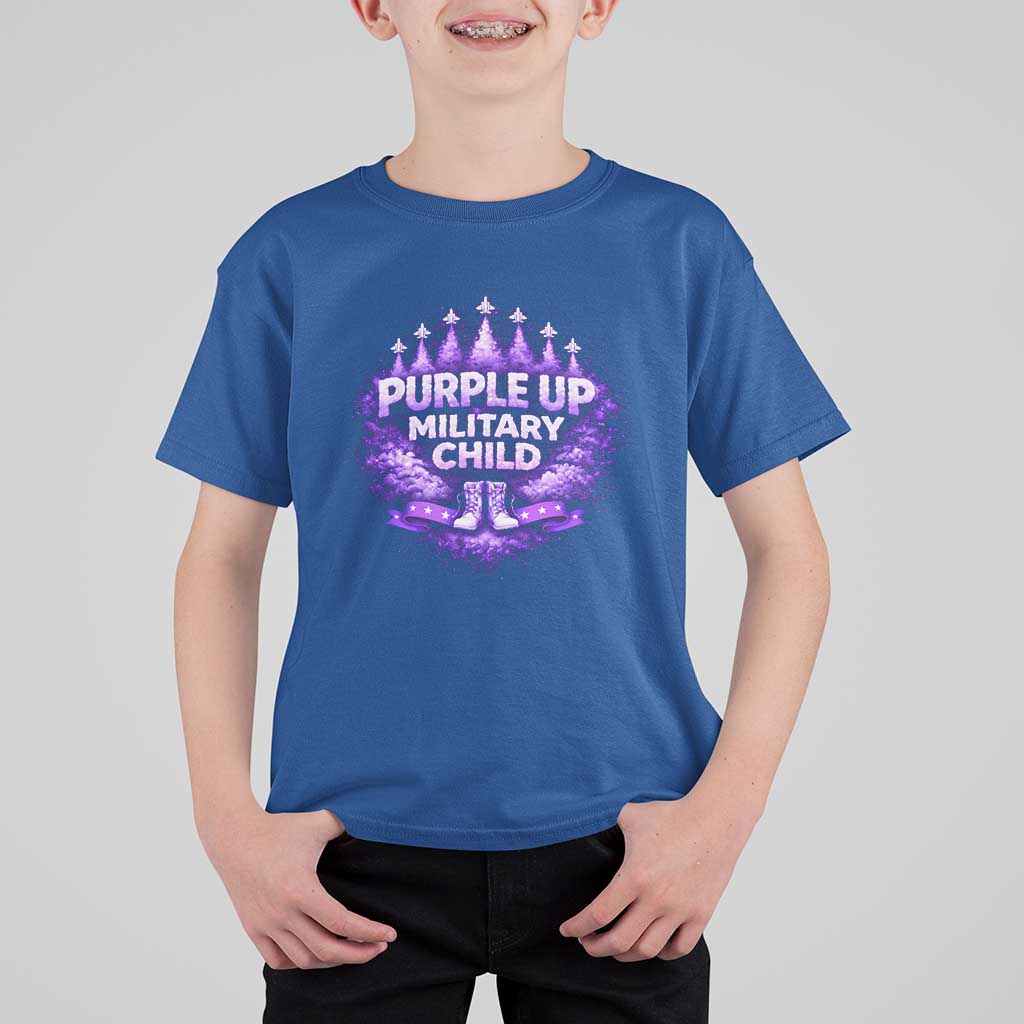 Purple Up Military Child T Shirt For Kid Proud Military Kid