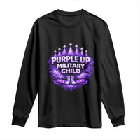 Purple Up Military Child Long Sleeve Shirt Proud Military Kid