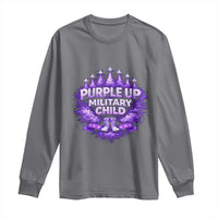 Purple Up Military Child Long Sleeve Shirt Proud Military Kid