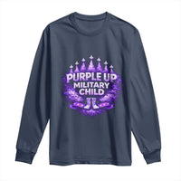 Purple Up Military Child Long Sleeve Shirt Proud Military Kid