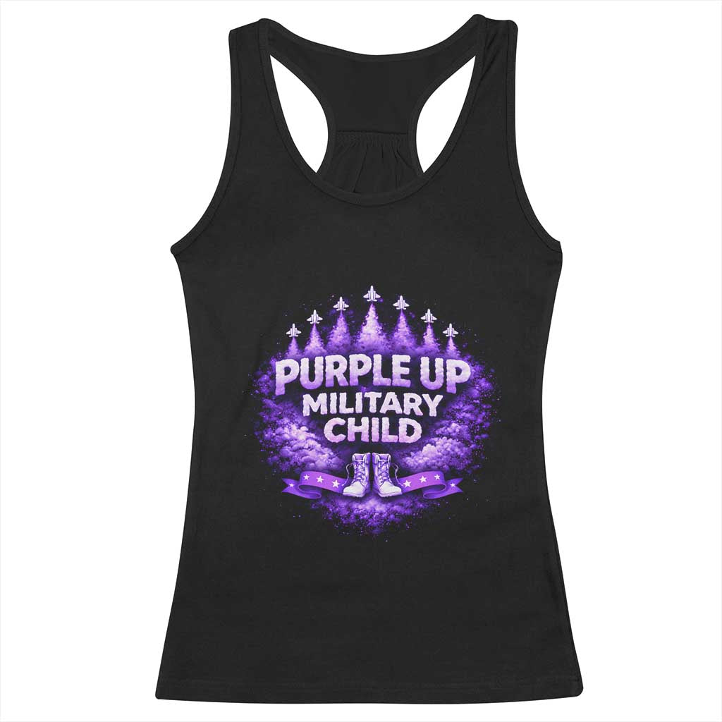Purple Up Military Child Racerback Tank Top Proud Military Kid