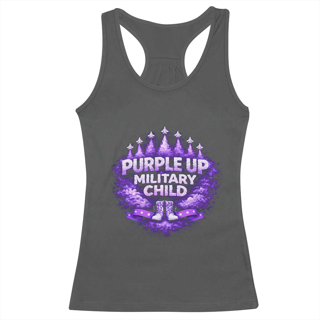 Purple Up Military Child Racerback Tank Top Proud Military Kid