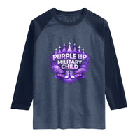 Purple Up Military Child Raglan Shirt Proud Military Kid