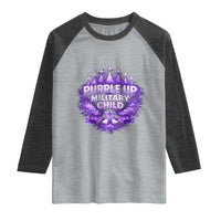 Purple Up Military Child Raglan Shirt Proud Military Kid