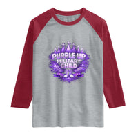 Purple Up Military Child Raglan Shirt Proud Military Kid
