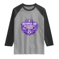 Purple Up Military Child Raglan Shirt Proud Military Kid