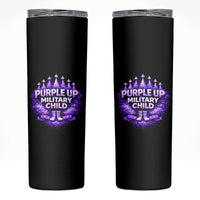 Purple Up Military Child Skinny Tumbler Proud Military Kid