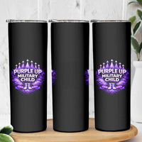 Purple Up Military Child Skinny Tumbler Proud Military Kid