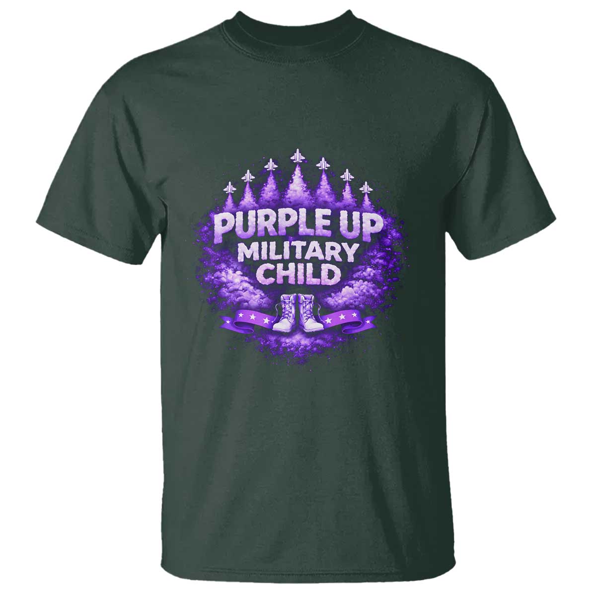 Purple Up Military Child T Shirt Proud Military Kid