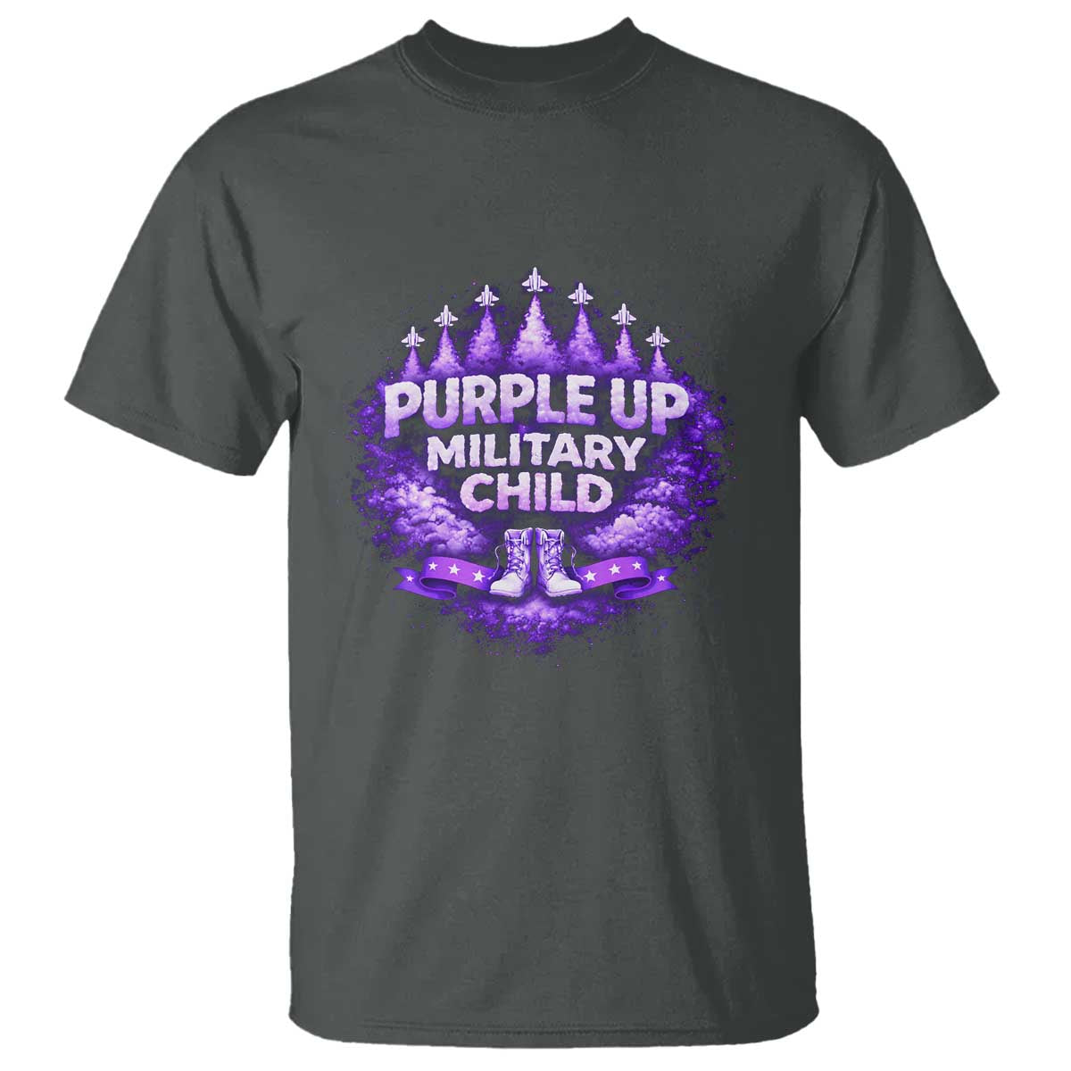 Purple Up Military Child T Shirt Proud Military Kid