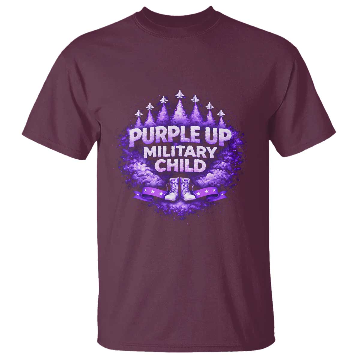 Purple Up Military Child T Shirt Proud Military Kid