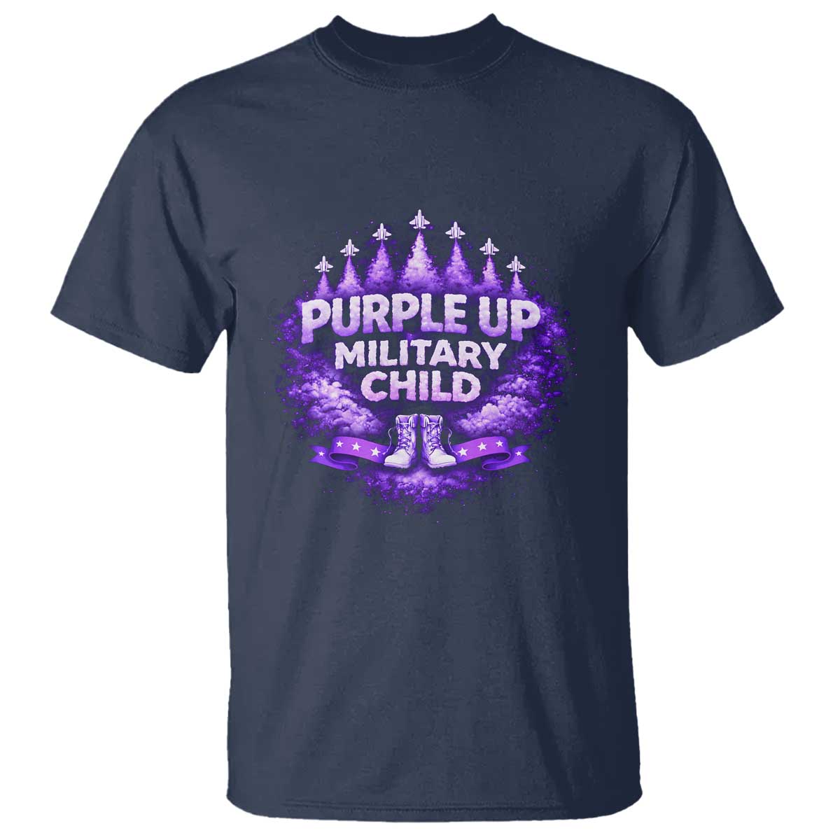 Purple Up Military Child T Shirt Proud Military Kid