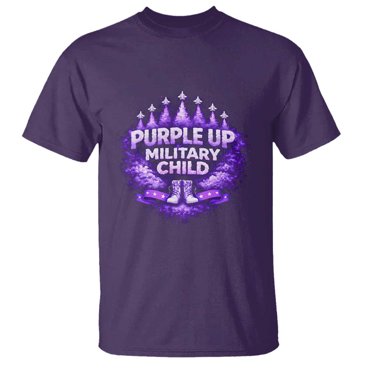 Purple Up Military Child T Shirt Proud Military Kid