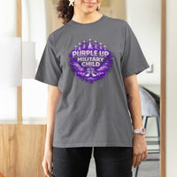 Purple Up Military Child T Shirt For Women Proud Military Kid