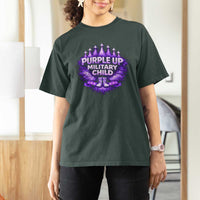 Purple Up Military Child T Shirt For Women Proud Military Kid