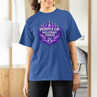 Purple Up Military Child T Shirt For Women Proud Military Kid