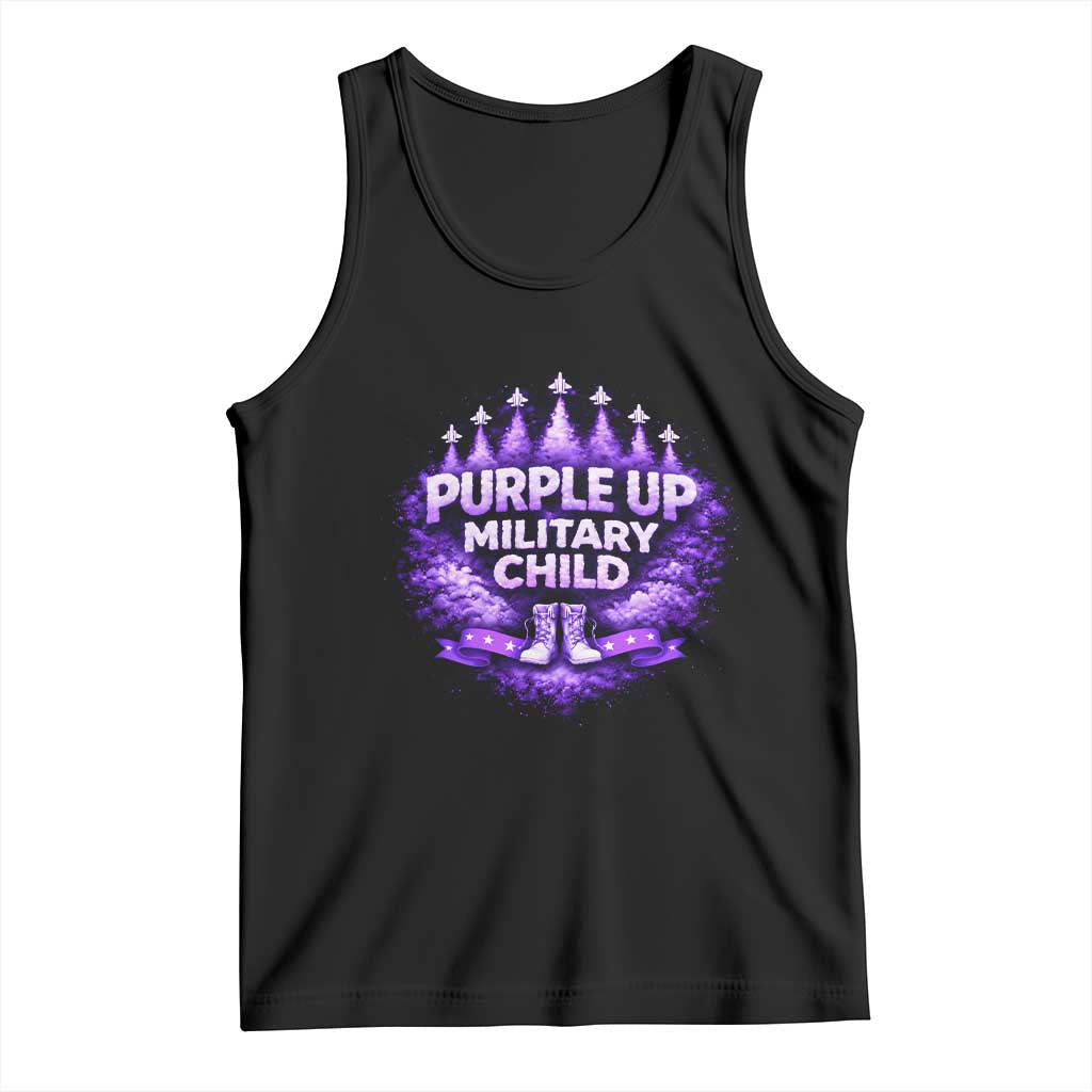 Purple Up Military Child Tank Top Proud Military Kid