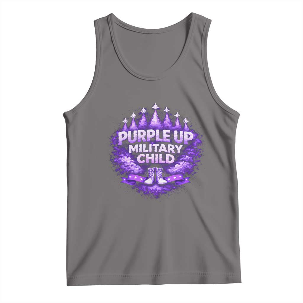 Purple Up Military Child Tank Top Proud Military Kid